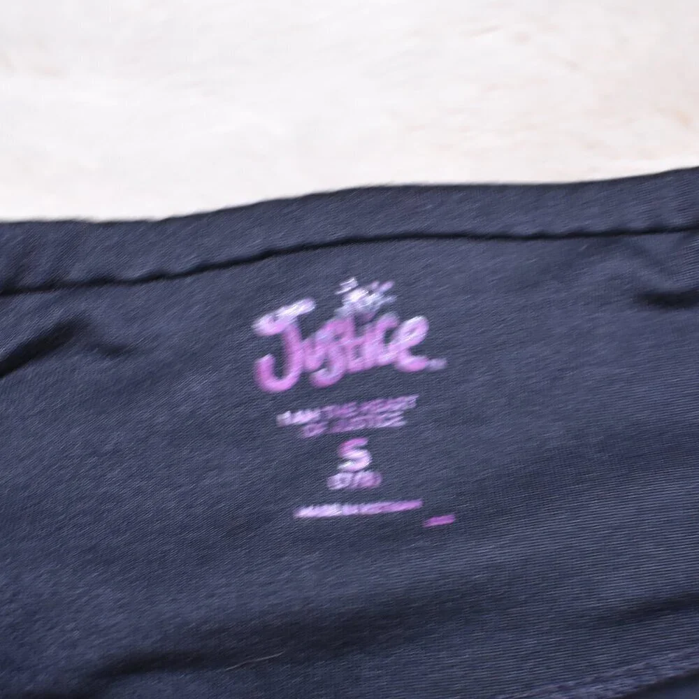 Girls Justice Leggings Size 7/8 Small Graffiti Print Stretch Pants